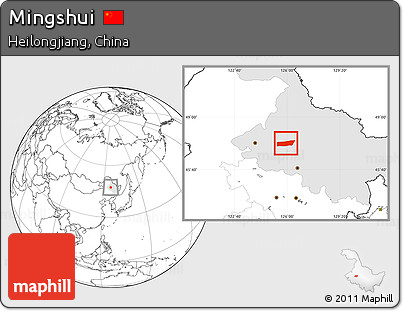 Blank Location Map of Mingshui, highlighted parent region