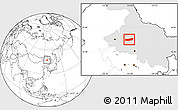 Blank Location Map of Mingshui, highlighted parent region