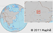 Gray Location Map of Mingshui