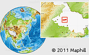 Physical Location Map of Mingshui, highlighted parent region
