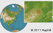 Satellite Location Map of Mingshui