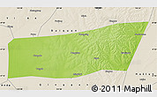 Physical Map of Mingshui, shaded relief outside