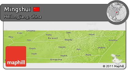 Physical Panoramic Map of Mingshui