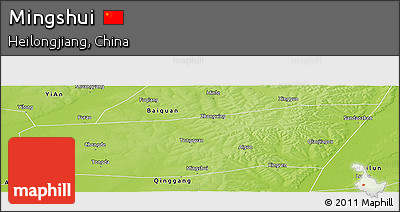 Physical Panoramic Map of Mingshui