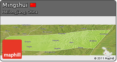 Physical Panoramic Map of Mingshui, satellite outside