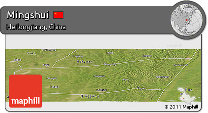 Satellite Panoramic Map of Mingshui