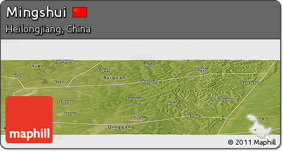 Satellite Panoramic Map of Mingshui