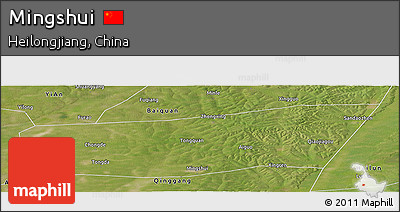 Satellite Panoramic Map of Mingshui