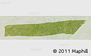 Satellite Panoramic Map of Mingshui, lighten