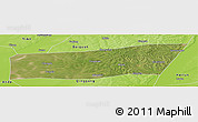 Satellite Panoramic Map of Mingshui, physical outside