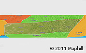 Satellite Panoramic Map of Mingshui, political outside