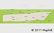 Shaded Relief Panoramic Map of Mingshui, physical outside