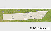 Shaded Relief Panoramic Map of Mingshui, satellite outside