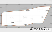 Gray Simple Map of Mingshui, cropped outside