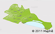 Physical 3D Map of Mishan, cropped outside