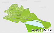 Physical 3D Map of Mishan, single color outside