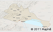 Shaded Relief 3D Map of Mishan, lighten