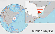 Gray Location Map of Mishan, highlighted parent region