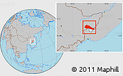 Gray Location Map of Mishan