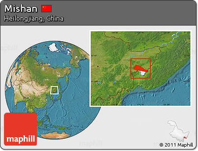 Satellite Location Map of Mishan