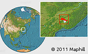 Satellite Location Map of Mishan
