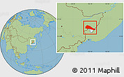 Savanna Style Location Map of Mishan