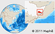 Shaded Relief Location Map of Mishan, highlighted parent region