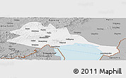 Gray Panoramic Map of Mishan