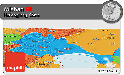 Political Panoramic Map of Mishan