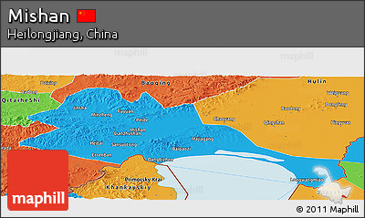 Political Panoramic Map of Mishan