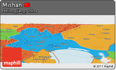 Political Panoramic Map of Mishan