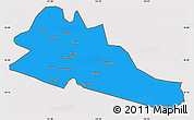 Political Simple Map of Mishan, cropped outside