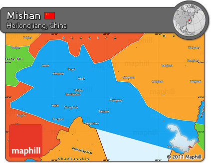 Political Simple Map of Mishan