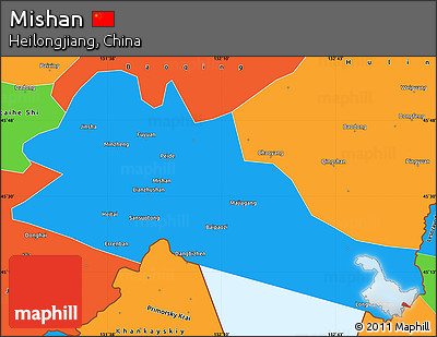 Political Simple Map of Mishan