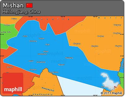 Political Simple Map of Mishan
