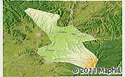 Physical 3D Map of Mudanjiang Shi, satellite outside