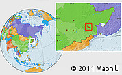 Political Location Map of Mudanjiang Shi
