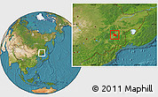 Satellite Location Map of Mudanjiang Shi