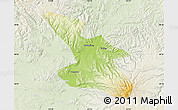 Physical Map of Mudanjiang Shi, lighten