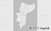 Gray Map of Muling, single color outside