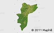 Satellite Map of Muling, single color outside