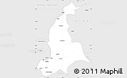 Silver Style Simple Map of Nenjiang