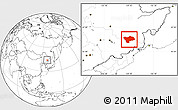 Blank Location Map of Ning An