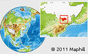 Physical Location Map of Ning An, highlighted parent region