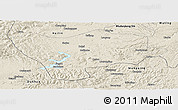 Shaded Relief Panoramic Map of Ning An