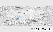 Silver Style Panoramic Map of Ning An