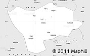 Silver Style Simple Map of Ning An