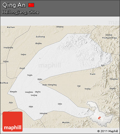 Classic Style 3D Map of Qing An