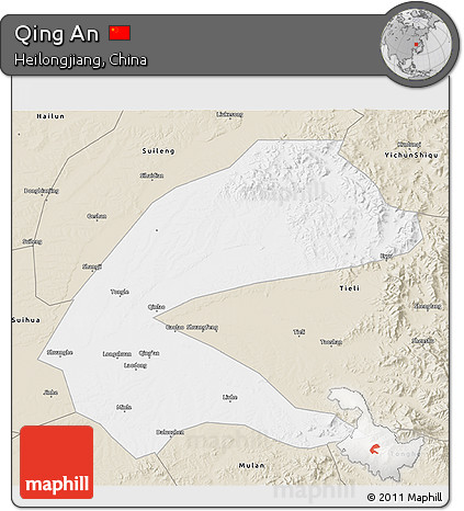 Classic Style 3D Map of Qing An