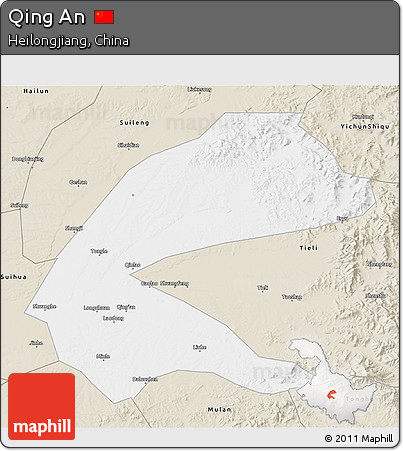 Classic Style 3D Map of Qing An